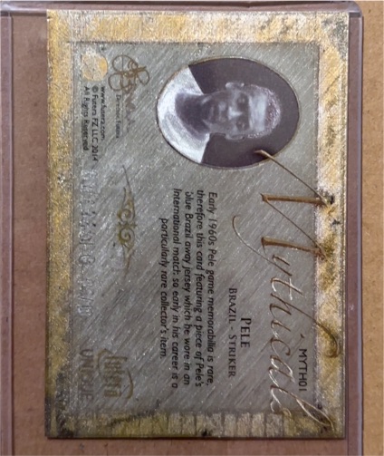 1960s Pele Brazil Striker Autograph Card — front
