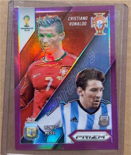 2014 Panini Prizm World Cup #19 Cristiano Ronaldo/Lionel Messi Matchups — front