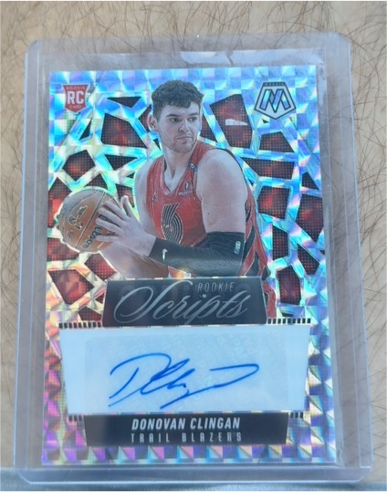 2024-25 Panini Mosaic Rookie Scripts #RS-CLG Donovan Clingan — front