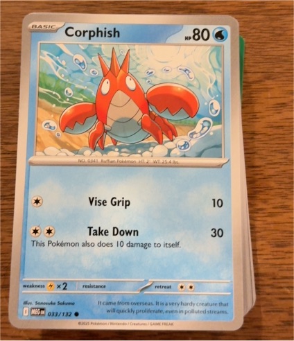 2025 Pokémon Mega Evolution #033 Corphish — front