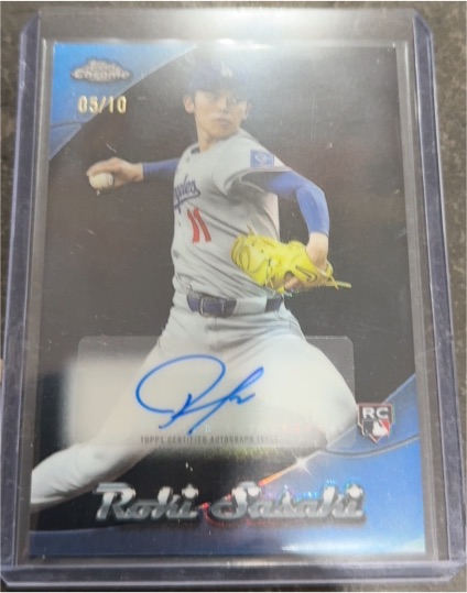 2025 Topps Chrome Update Roki Sasaki Chromeography Auto RC — front