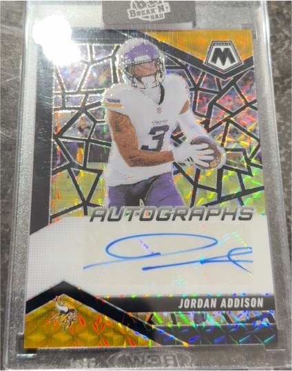 2025 Panini Mosaic Autographs #AMC-JAN Jordan Addison — front