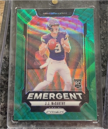 2024 Panini Prizm Emergent #19 J.J. McCarthy — front