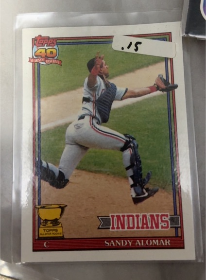 1991 Topps #165 Sandy Alomar Jr. — front