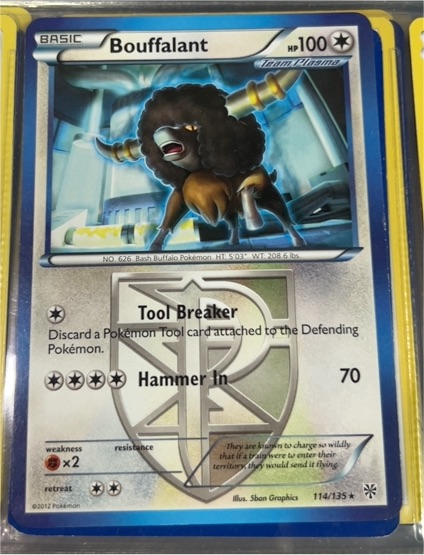 2012 Pokémon Black & White Plasma Storm #114 Bouffalant — front