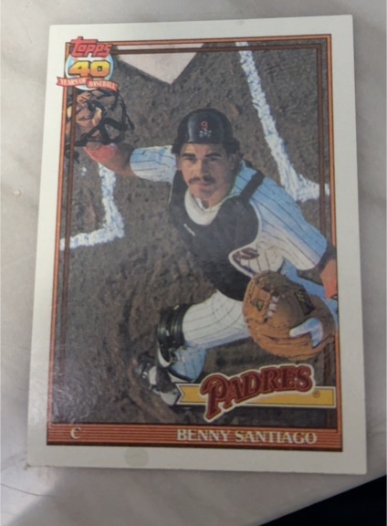 1991 Topps #760 Benny Santiago — front