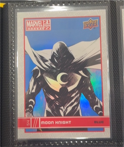 2021-22 Upper Deck Marvel Annual #54 Moon Knight Blue — front