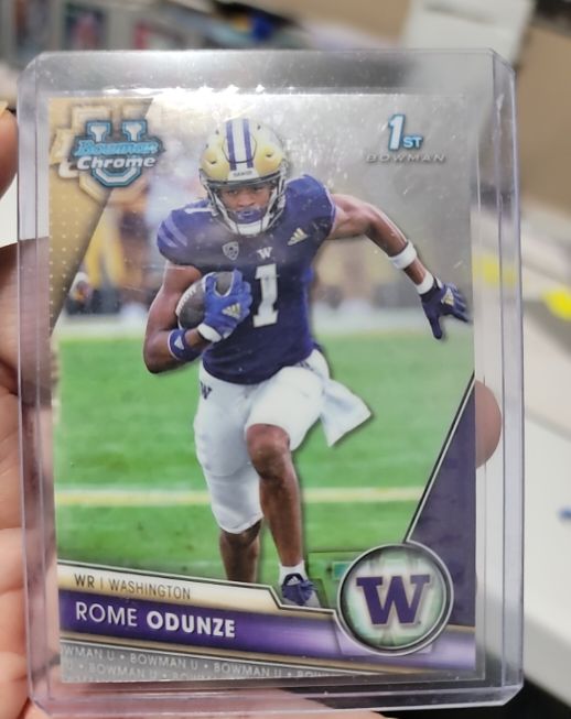 2023 Bowman University Chrome #138 Rome Odunze — front