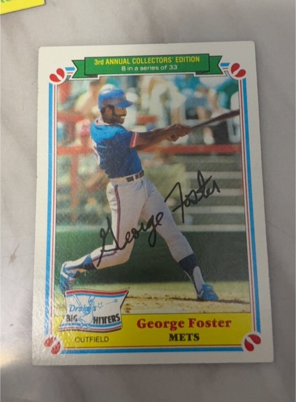 1983 Drake's Big Hitters 3rd Annual Collectors' Edition #8 George Foster — front