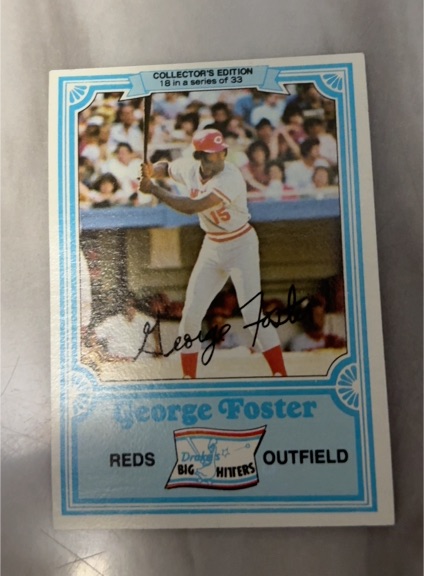 1981 Topps Drake's Big Hitters #18 George Foster — front