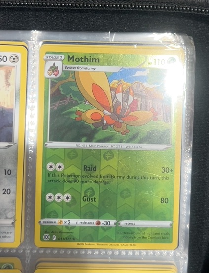 2022 Pokemon Brilliant Stars #011 Mothim — front