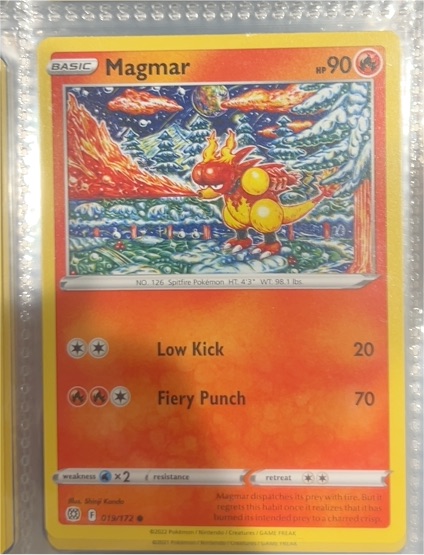 2022 Pokémon Brilliant Stars #019 Magmar — front