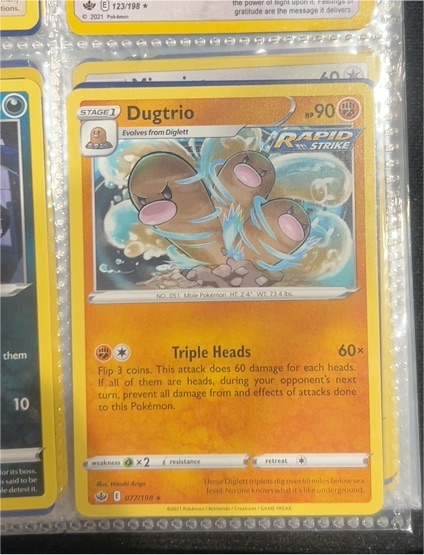 2021 Pokémon #077 Dugtrio — front