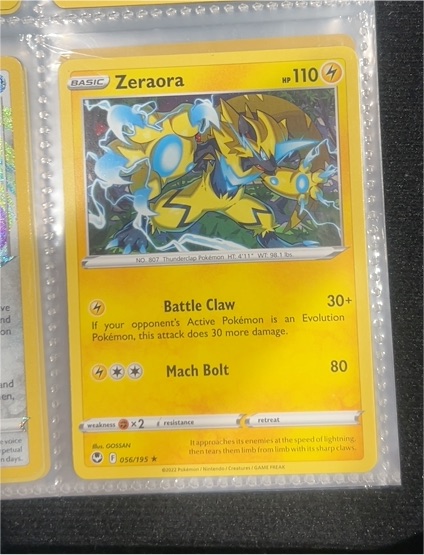 2022 Pokémon #056 Zeraora — front