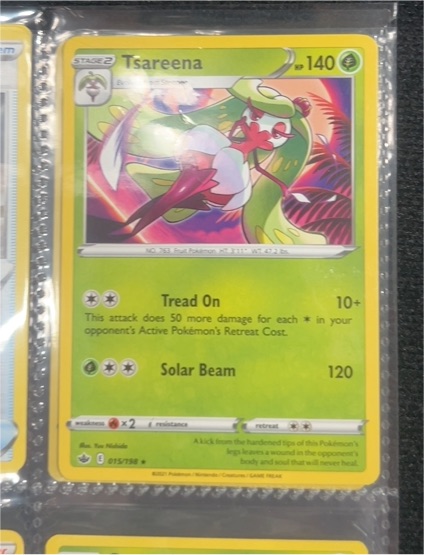 2021 Pokemon Chilling Reign #015 Tsareena — front