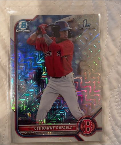 2022 Bowman Chrome #BCP-61 Ceddanne Rafaela Mojo Refractor — front