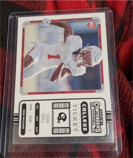 2023 Panini Chronicles Draft Picks Contenders College Ticket #17 Tank Dell Rookie — front
