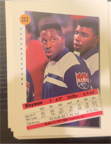 1990-91 Skybox #252 Wayman Tisdale — front