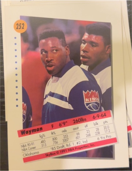 1991 SkyBox #252 Wayman Tisdale — front