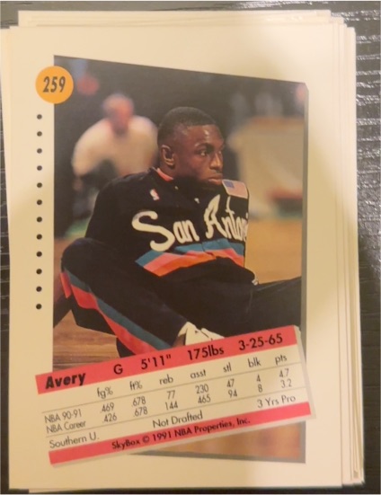 1991 Skybox #259 Avery Johnson — front