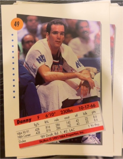 1991 SkyBox #49 Danny Ainge — front
