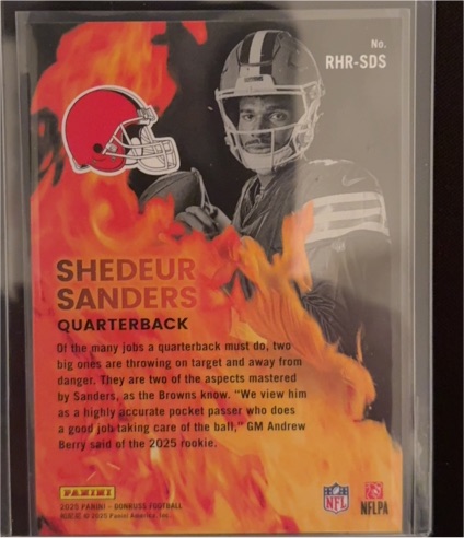 2025 Panini Donruss #RHR-SDS Shedeur Sanders — front