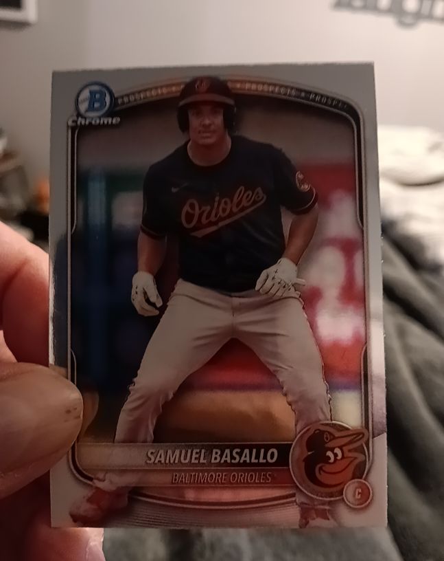 2025 Bowman Chrome Prospects #BCP-109 Samuel Basallo — front