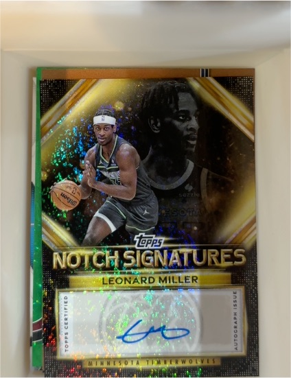 2025-26 Topps Notch Signatures #TNS-LM Leonard Miller — front
