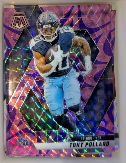 2025 Panini Mosaic #148 Tony Pollard Scope Purple Tennessee Titans — front