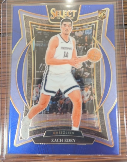 2024-25 Panini Select #98 Zach Edey Blue RC — front