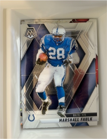 2020 Panini Mosaic #28 Marshall Faulk — front