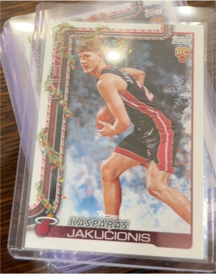 2025-26 Topps Holiday #H180 Kasparas Jakucionis — front
