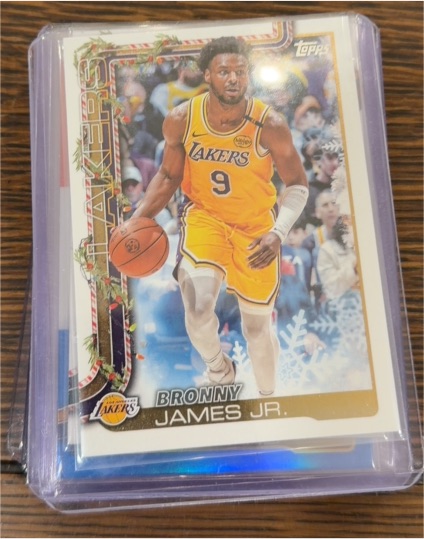 2025-26 Topps Holiday #H121 Bronny James Jr. — front