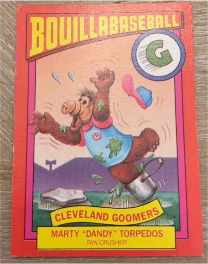 1988 Topps Alf Series 2 Bouillabaseball #38B Marty "Dandy" Torpedos — front