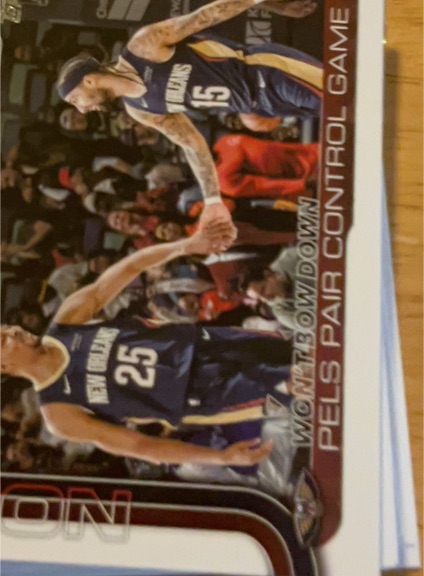 2025-26 Topps #299 Won't Bow Down: Pels Pair Control Game — front