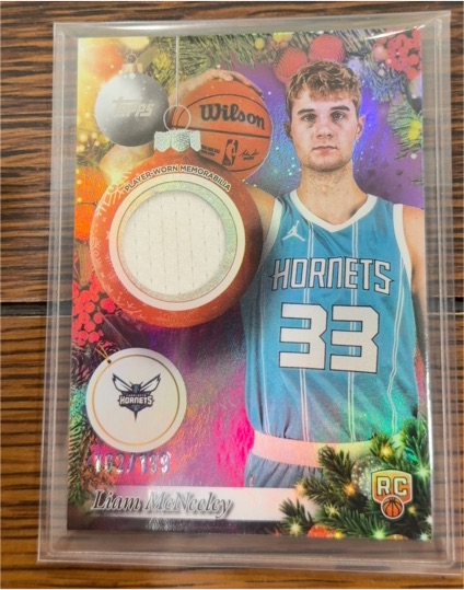 2025-26 Topps Holiday #PR-LM Liam McNeeley — front