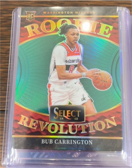 2024-25 Panini Select #7 Bub Carrington Rookie Revolution Silver Prizm — front