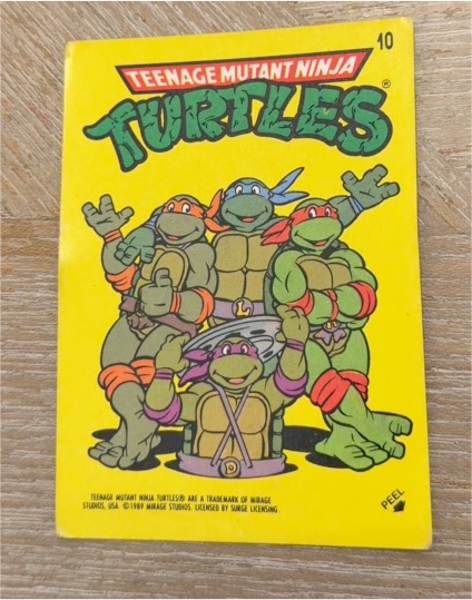 1989 Topps Teenage Mutant Ninja Turtles Sticker Card #10 — front