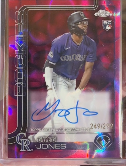 2025 Topps Chrome #RA-GJ Greg Jones Rookie Autographs — front