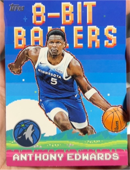 2025-26 Topps #8B-18 Anthony Edwards 8-Bit Ballers — front