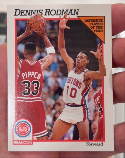 1991-92 Hoops #64 Dennis Rodman — front