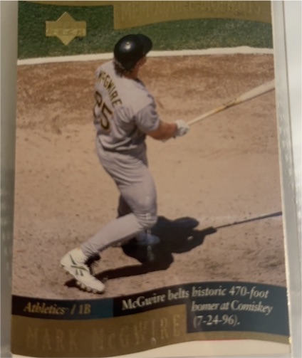 1997 Upper Deck Memorable Moments #A7 Mark McGwire — front
