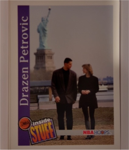 1991-92 NBA Hoops Inside Stuff #332 Drazen Petrovic — front