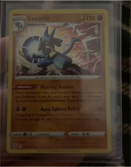 2022 Pokémon TCG Sword & Shield Brilliant Stars #079 Lucario — front