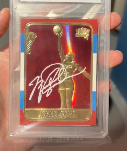 1998 Fleer 23KT Gold Michael Jordan Red Holo Refractor RC — front