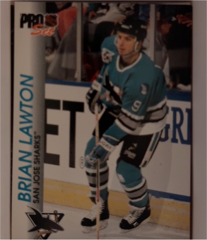 1992-93 Pro Set #173 Brian Lawton San Jose Sharks — front