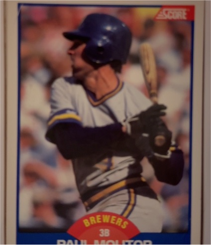 1989 Score #565 Paul Molitor — front