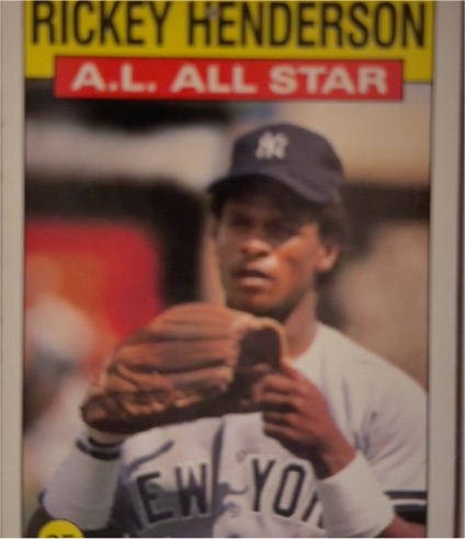1986 Topps #716 Rickey Henderson — front