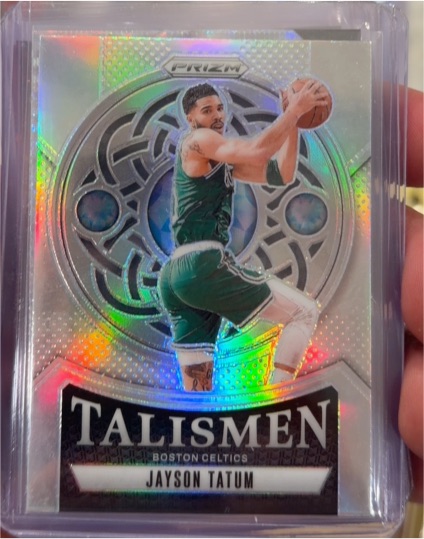 2024-25 Panini Prizm #9 Jayson Tatum Talismen Silver Prizm — front