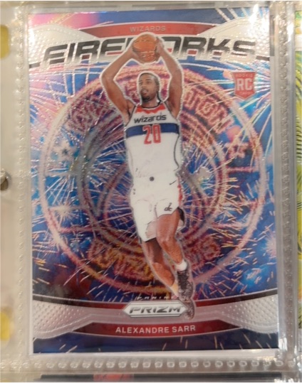 2024-25 Panini Prizm #21 Alexandre Sarr Fireworks Rookie — front